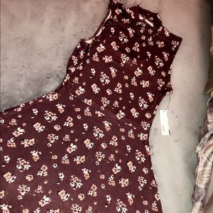 Garage’s Pretty Purple Floral Skater Dress Size S